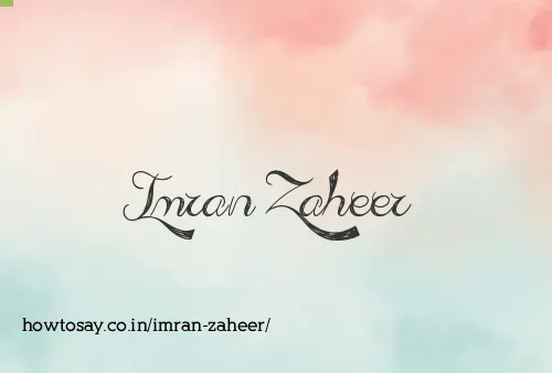 Imran Zaheer