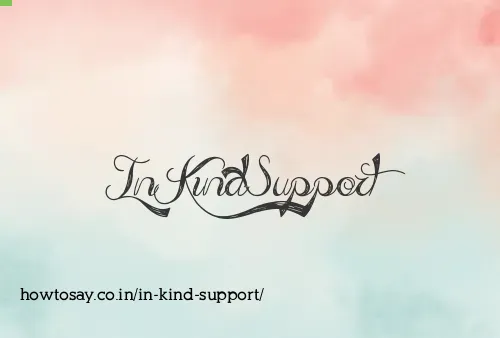 In Kind Support