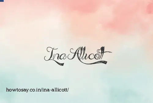 Ina Allicott