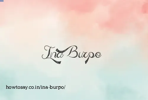 Ina Burpo