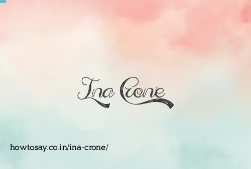 Ina Crone