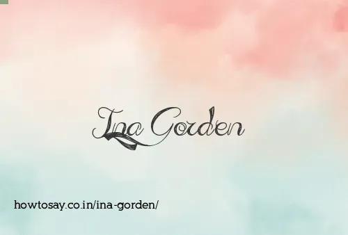 Ina Gorden