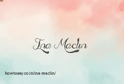 Ina Maclin