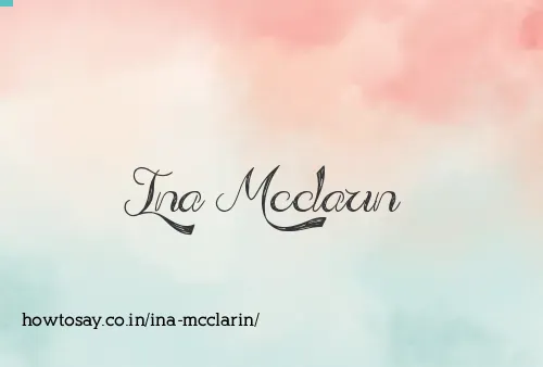 Ina Mcclarin