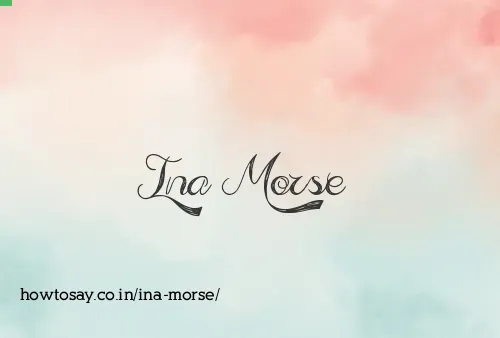 Ina Morse