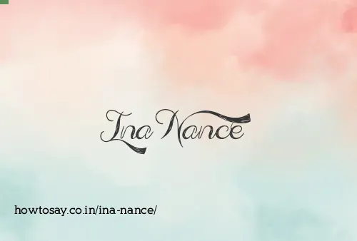 Ina Nance