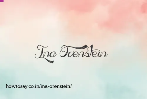 Ina Orenstein