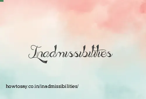 Inadmissibilities
