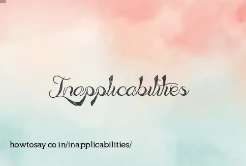 Inapplicabilities