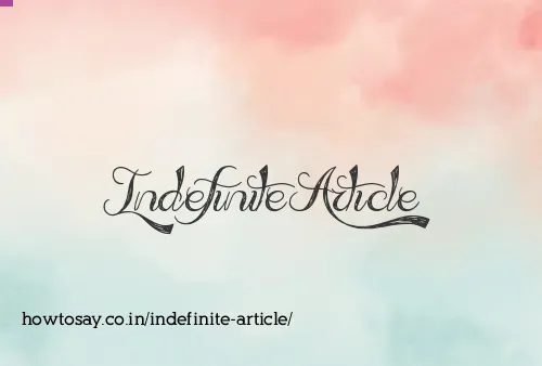 Indefinite Article