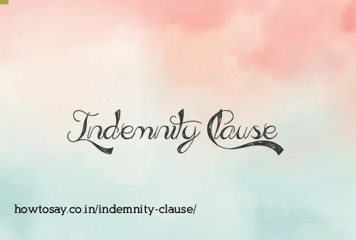 Indemnity Clause
