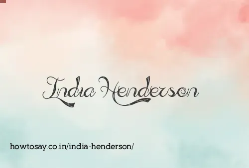 India Henderson