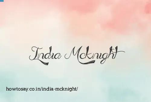 India Mcknight