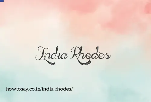 India Rhodes