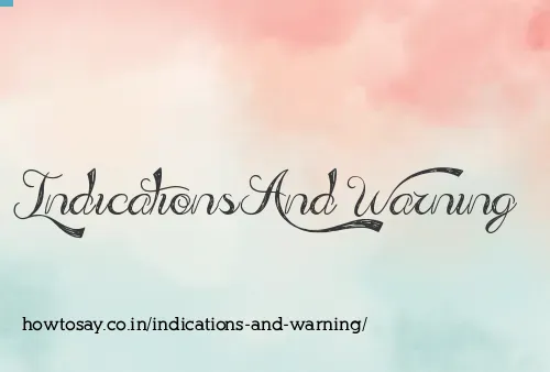 Indications And Warning