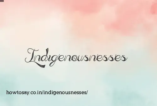 Indigenousnesses