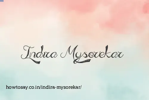 Indira Mysorekar