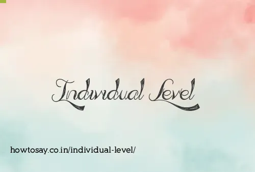 Individual Level