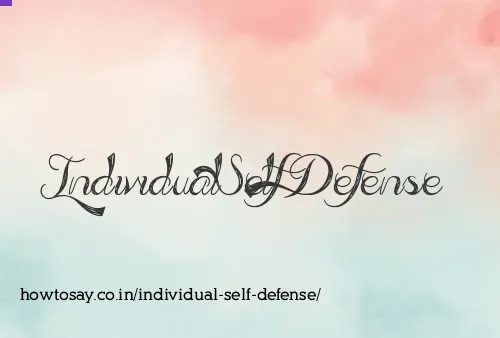 Individual Self Defense