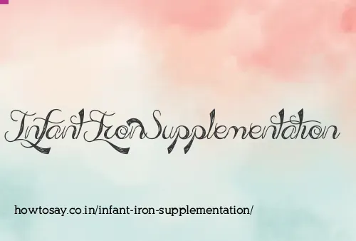 Infant Iron Supplementation