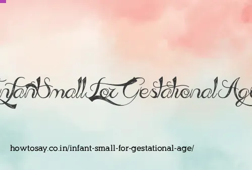 Infant Small For Gestational Age