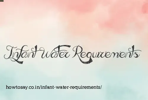 Infant Water Requirements