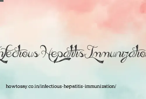 Infectious Hepatitis Immunization