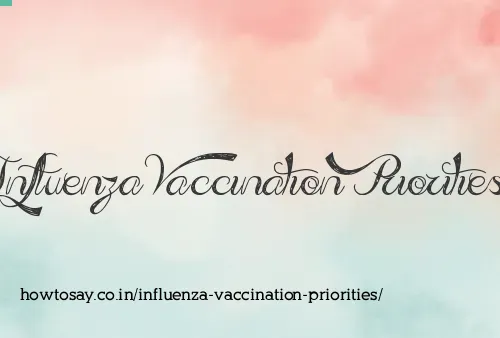 Influenza Vaccination Priorities