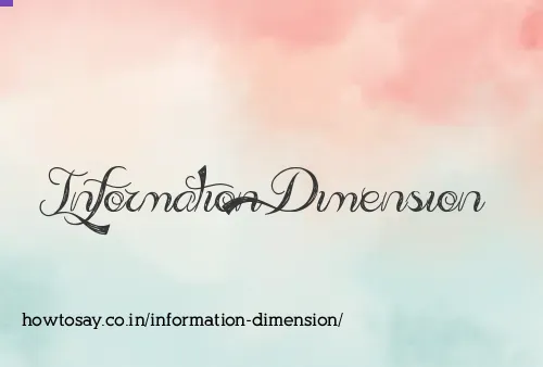 Information Dimension