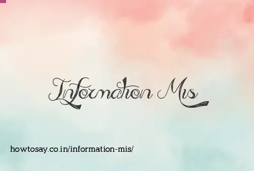 Information Mis