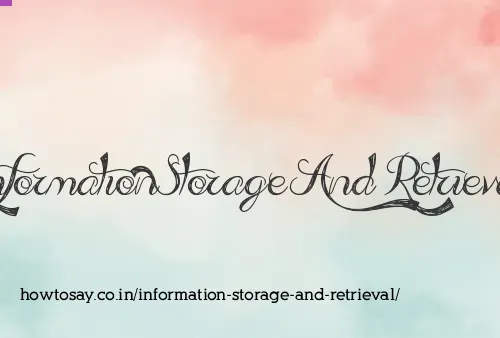Information Storage And Retrieval