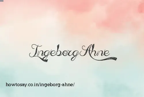 Ingeborg Ahne