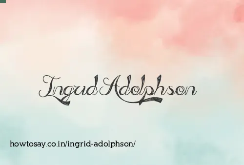 Ingrid Adolphson