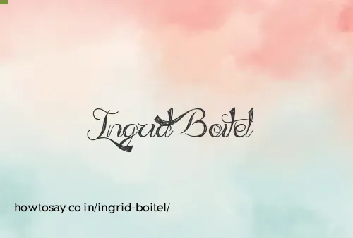 Ingrid Boitel