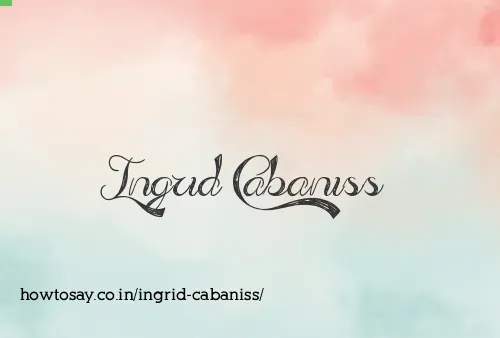 Ingrid Cabaniss