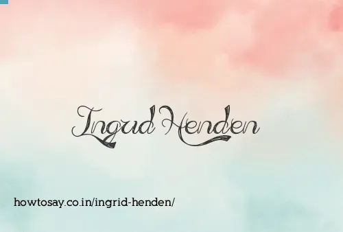 Ingrid Henden