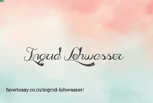 Ingrid Lohwasser