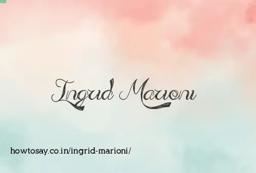Ingrid Marioni