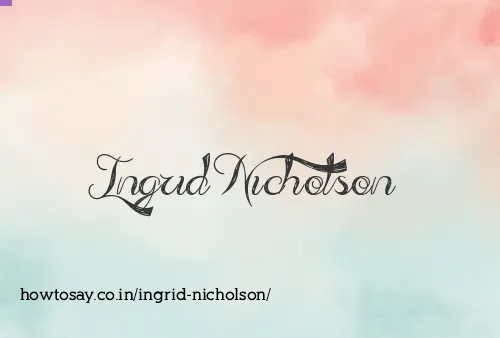 Ingrid Nicholson