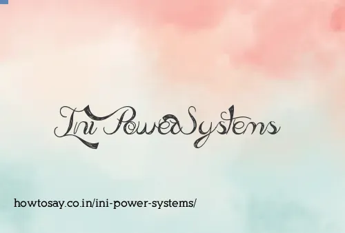 Ini Power Systems