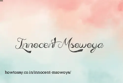 Innocent Msowoya