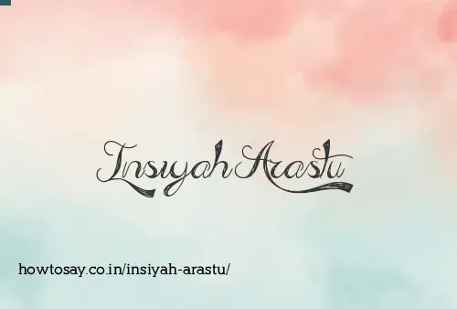 Insiyah Arastu