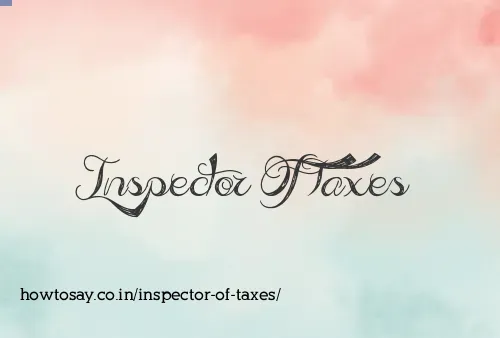 Inspector Of Taxes