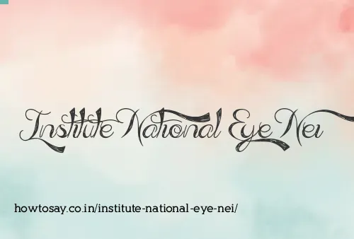 Institute National Eye Nei