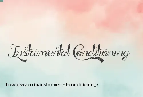 Instrumental Conditioning