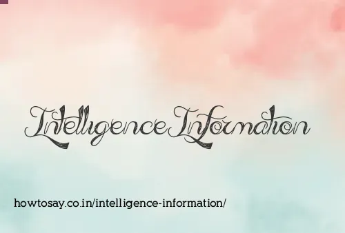 Intelligence Information