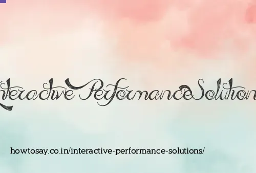 Interactive Performance Solutions