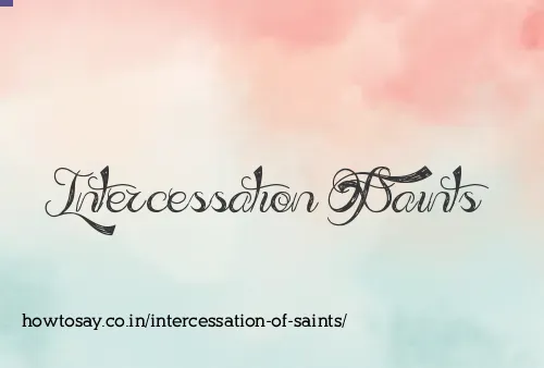 Intercessation Of Saints