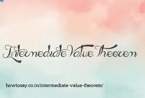 Intermediate Value Theorem