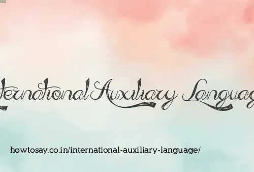 International Auxiliary Language